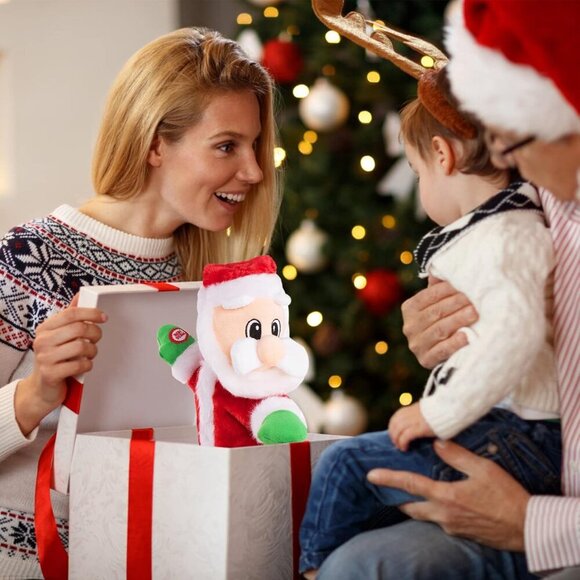 14 Inch Dancing Santa Claus Toy Animated Singing Spanish Song Christmas kid Doll - Picture 6 of 7